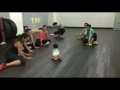 Cute baby teaching yoga