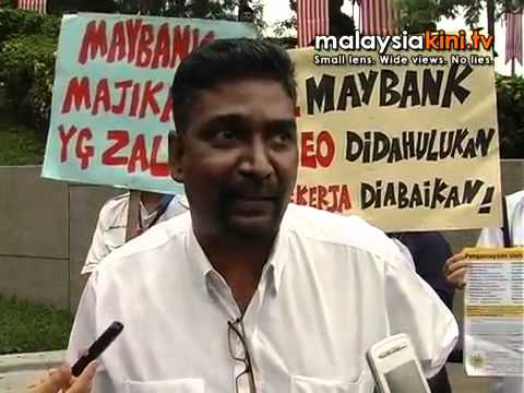 Malaysiakini.TV - NUBE pickets against Maybank during Najib's visit.flv