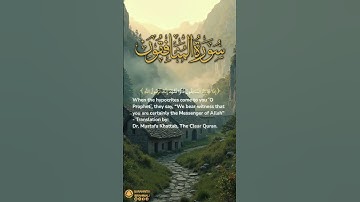 سورة المنافقون آية ١ | ﴿ إذا جاءك المنافقون ﴾ | Surah Al Munafiqun Ayah 1