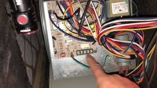 Old ICP Gas Furnace fan timer board failed and replaced