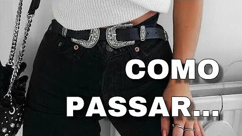 Como passar o cinto de duas fivelas?
