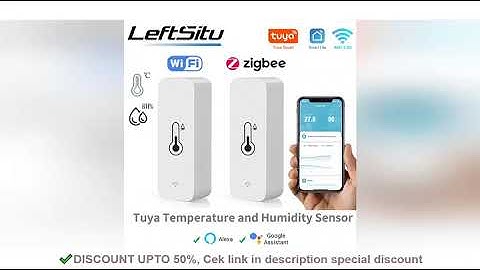 Tuya WiFi Zigbee Temperature Humidity Sensor Smart Home Indoor Hygrometer APP Monitoring Work with G