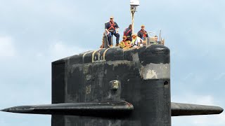 Massive US Nuclear Submarine Return Home to Load Missiles at Port