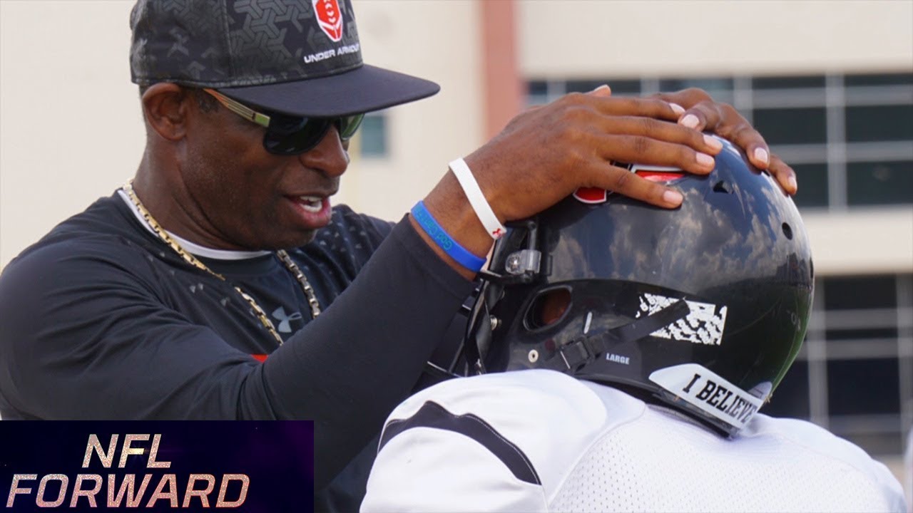 Deion Sanders Mjd Nate Burleson Coach Youth Football Teams