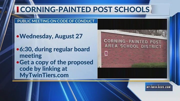 Corning-Painted Post Area School District to host public meeting on code of conduct
