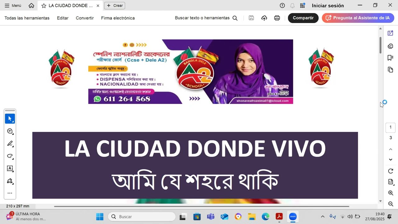 DELE A2 NA - LA CIUDAD DONDE VIVO