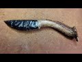 6-6-2020: Mounting a Rainbow Obsidian Knife Blade to an Antler Handle