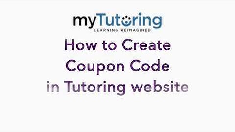 How to Create Coupon Code in Online Tutoring Website- myTutoring