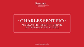 Charles Senteio, Assistant Professor of Library and Information Science