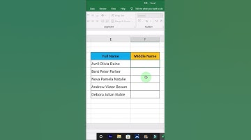 Extract Middle Name in Excel #shorts