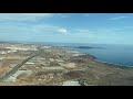 Visual approach Gran Canaria.GCLP/LPA ,(cockpit view) HD Airbus A320