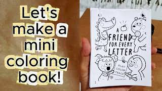 Printable Mini Coloring Book for Kids Easy Assembly Tutorial
