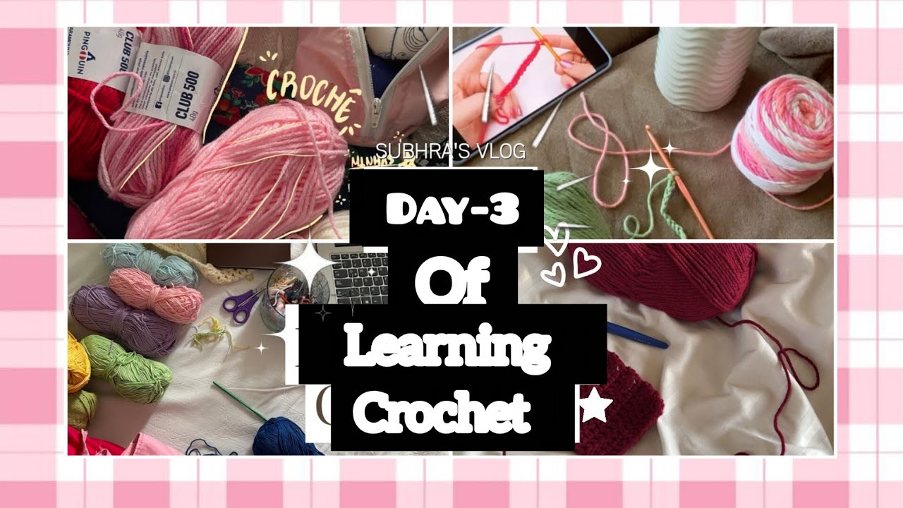Day 3 of Learning Crochet | I Learned to Make a Tiny Little Flower 🌼📝 Description: