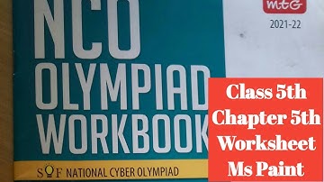Class -5th, chapter wise, chapter-5th ,  Ms - Paint MCQ/CBSC /cyber (NCO) Computer Olympiad