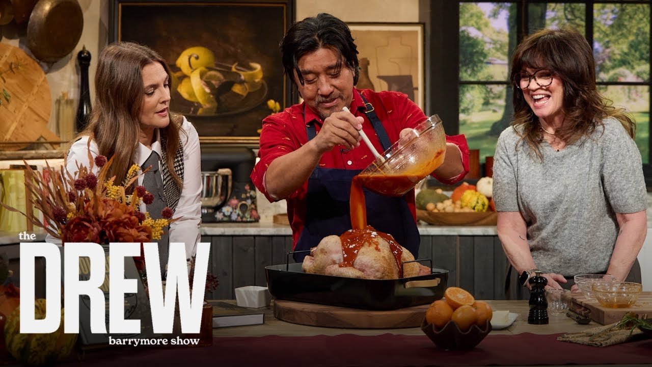 Edward Lee Shows How to Make Gochujang Glazed Roast Turkey | The Drew Barrymore Show