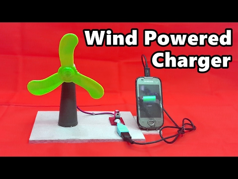 How To Make A Wind Powered(Free Energy) USB Mobile Charger