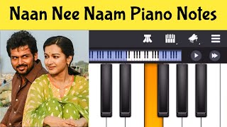 Naan Nee Naam Piano Notes | Madras | Tamil Songs Piano Notes