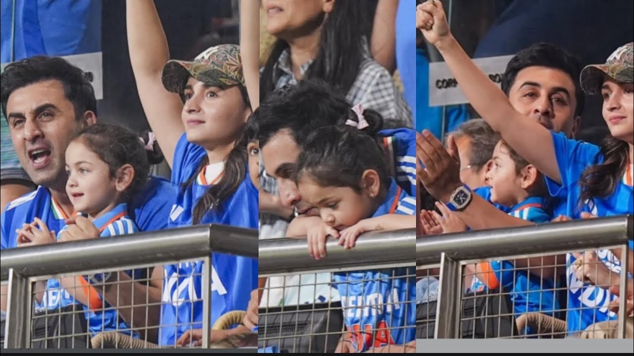 Raha Kapoor Spotted Watching Cricket match with Ranbir Kapoor & Alia Bhatt Stadium Surprise wid raha