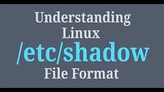 What Are The Etcpwd And Etcshadow Files? Linux Essentials L