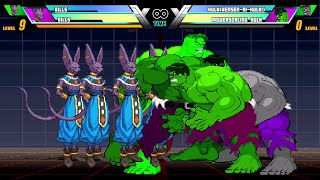 4 Beerus vs 4 Hulk | Destruction Lords vs Rage Monsters | Jump Force MUGEN v6 screenshot 3