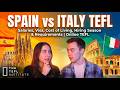 Spain vs Italy TEFL | Salary Visa Cost of Living  Hiring Season &amp; Requirements| TEFL courses