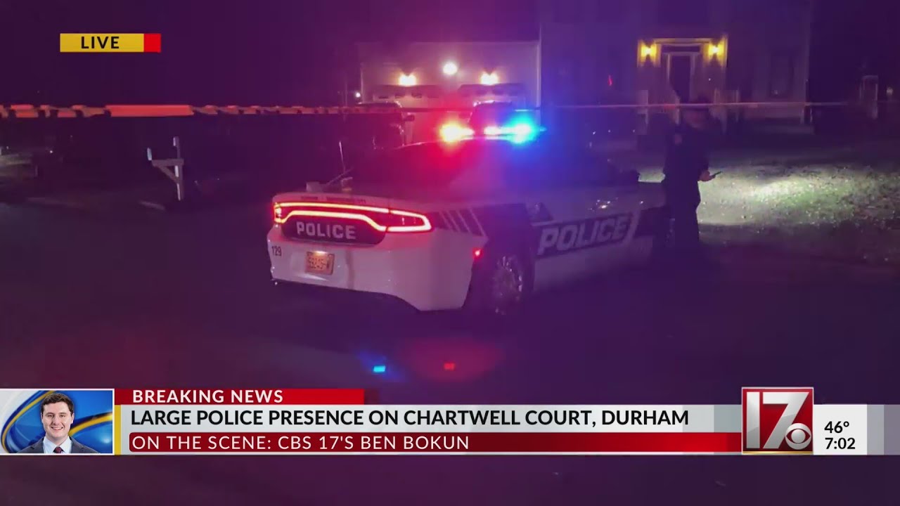 Large police presence on Chartwell Court in Durham