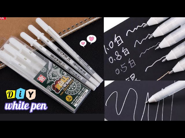 how to make white pen 🖊️ / handmade white pen / diy white pen / easy to  make / school hacks / DIY 