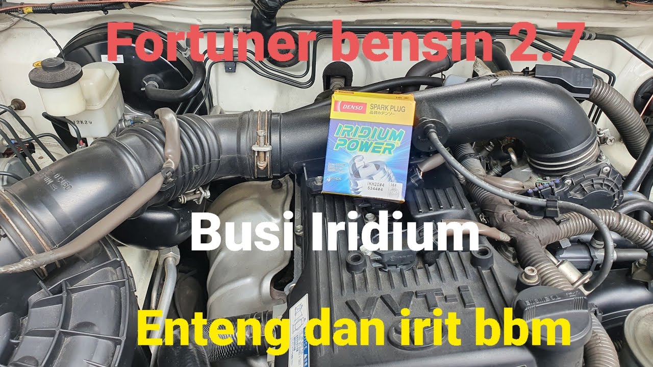 Part 1# Merawat Fortuner bensin 2.7 ganti busi Iridium | lebih enteng