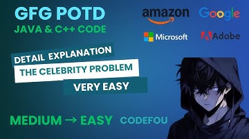 The Celebrity Problem | GFG | GFG POTD | Java & C++ code | 30-08-2025