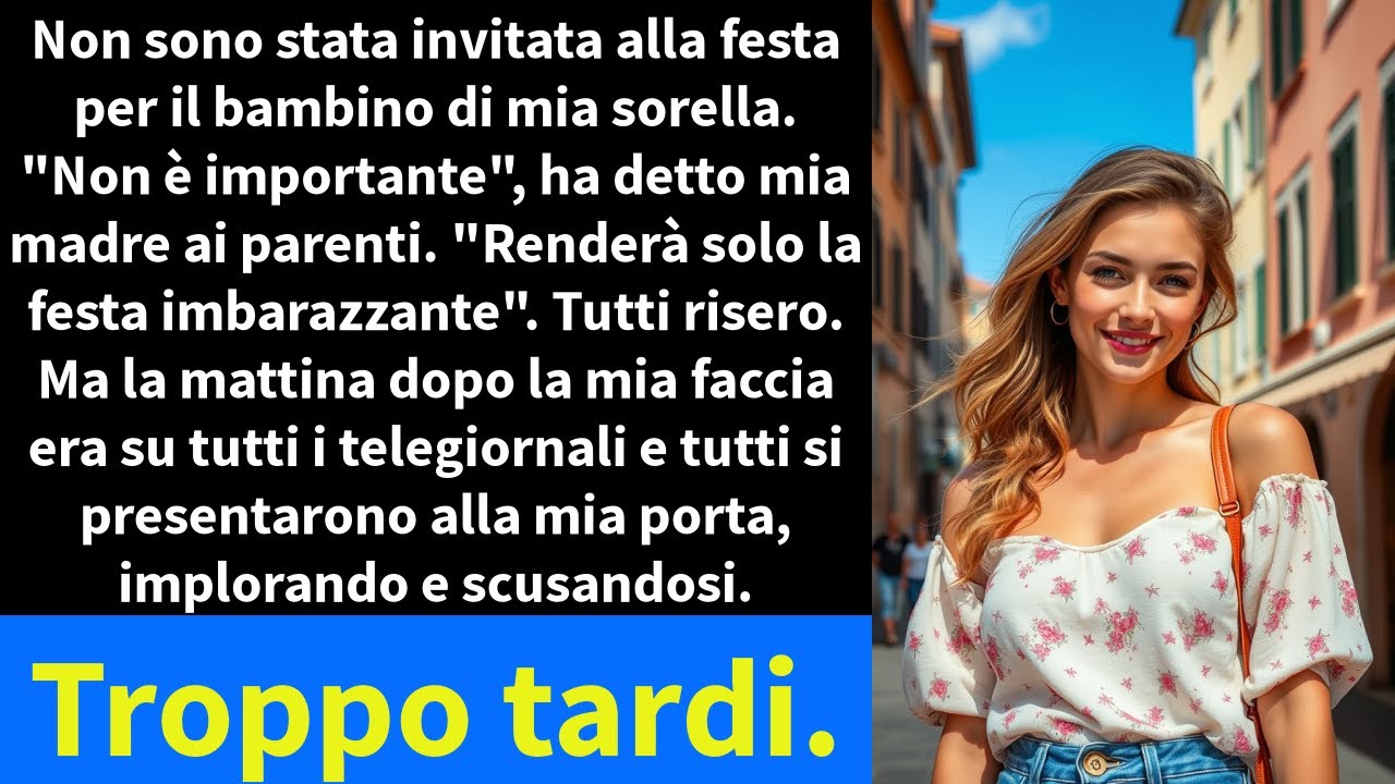 Non sono stata invitata alla festa per il bambino di mia sorella. 