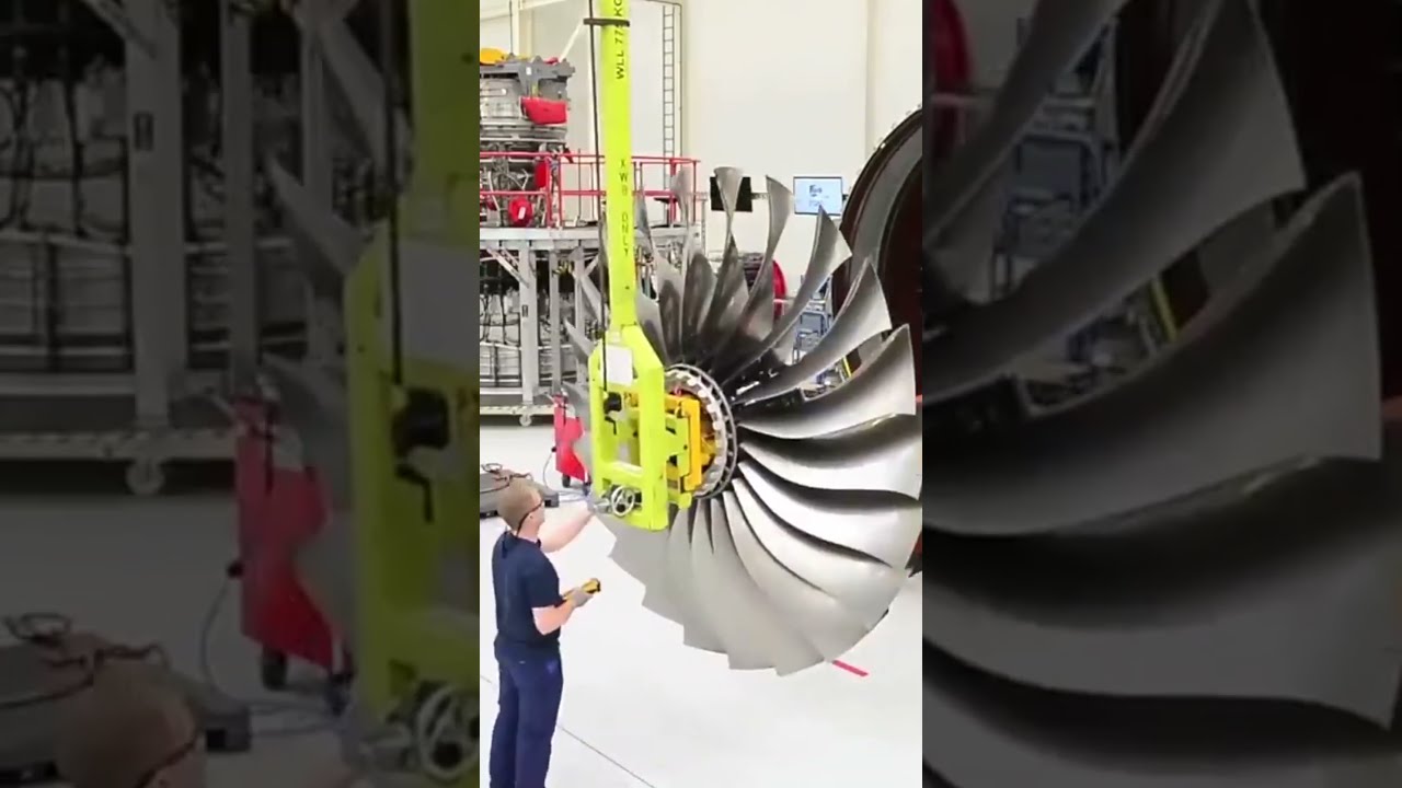Aircraft Engine Assemble Process Aviation Parts Rollsroyce Propeller Manufacturing