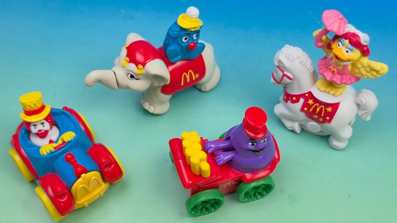McDonald's マクドナルド 1989 オルゴール ヴィンテージ 1989 McdonaldLand Circus Parade set of 4 Vintage Happy Meal