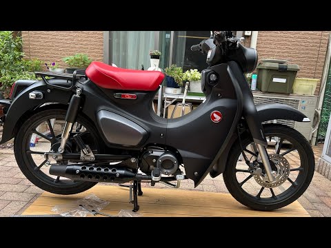 スーパーカブ C125 JA71 TAKEGAWA SSSマフラー取り付け - YouTube
