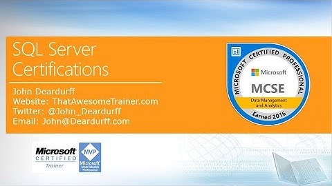Microsoft SQL Server Certifications 2017