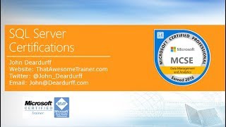 Microsoft SQL Server Certifications 2017