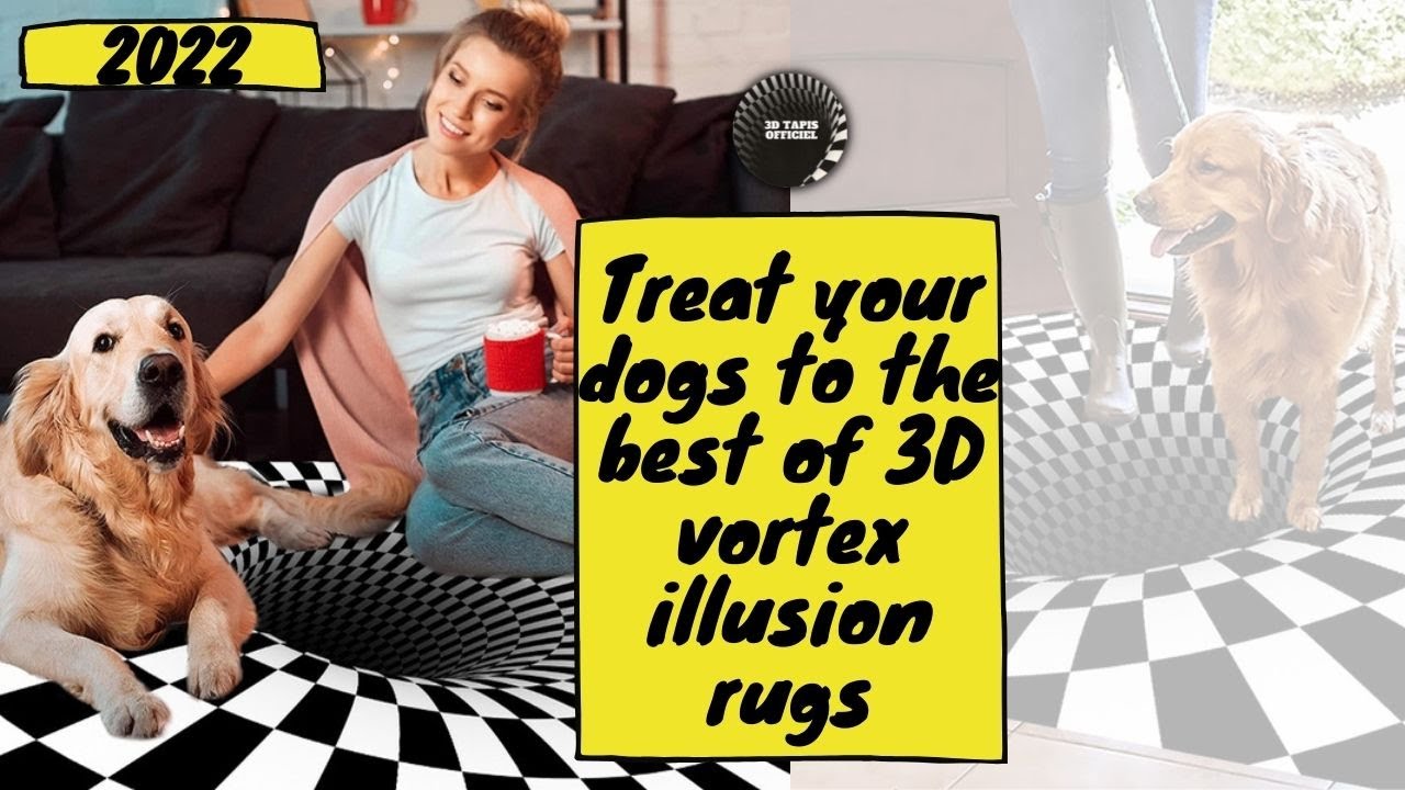 Vortex illusion 3D rug 2022 the best gift for your dog