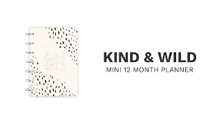 2024 Kind &amp; Wild Happy Planner - Mini Vertical Layout - 12 Months | PPMD12-148