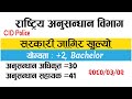 राष्ट्रिय अनुसन्धान विभाग विज्ञापन २०८० | Rastriya Anusandhan Bibhag vacancy 2080 | CID Vacancy