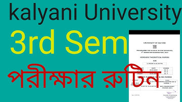 3rd সেমিস্টার পরীক্ষার রুটিন 2024 // B.A B.Sc B.Com // kalyani University 3rd sem Routine 2024