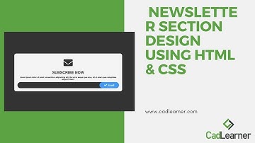 Newsletter Section Design Using HTML and CSS