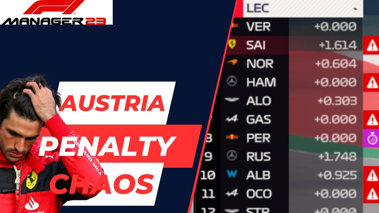 #F1Manager23: SAVING SAINZ *AUSTRIA PENALTY PROBLEMS*