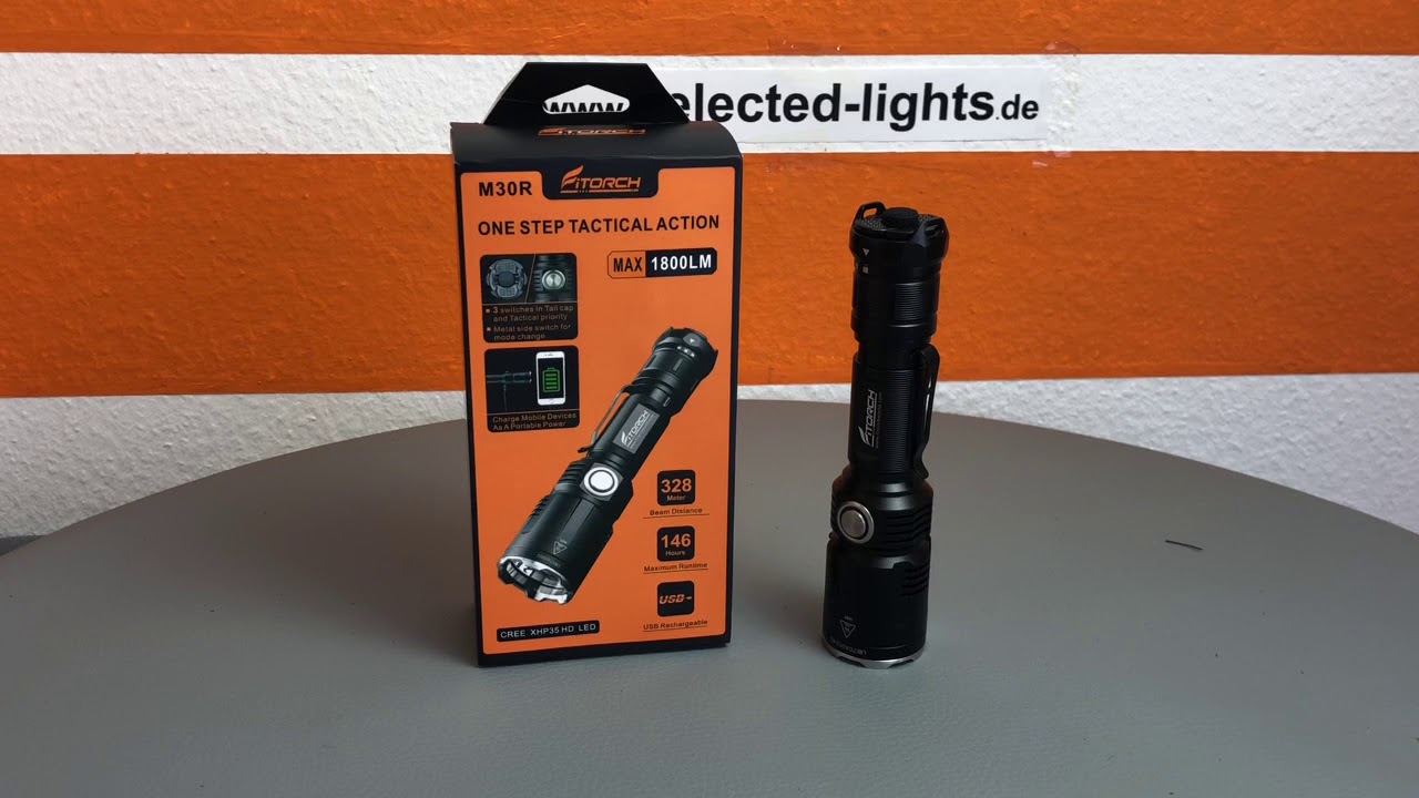 sl Fitorch M30R 1800 Lumen taktische Taschenlampe