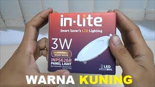 Unboxing and Testing lampu downlight LED merk In-lite 3 W