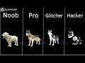 Noob V.S. Pro V.S. Glitcher V.S. Hacker | Dog Sim Online 13+