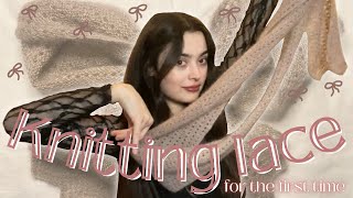 REUPLOAD: Knitting a lace scarf