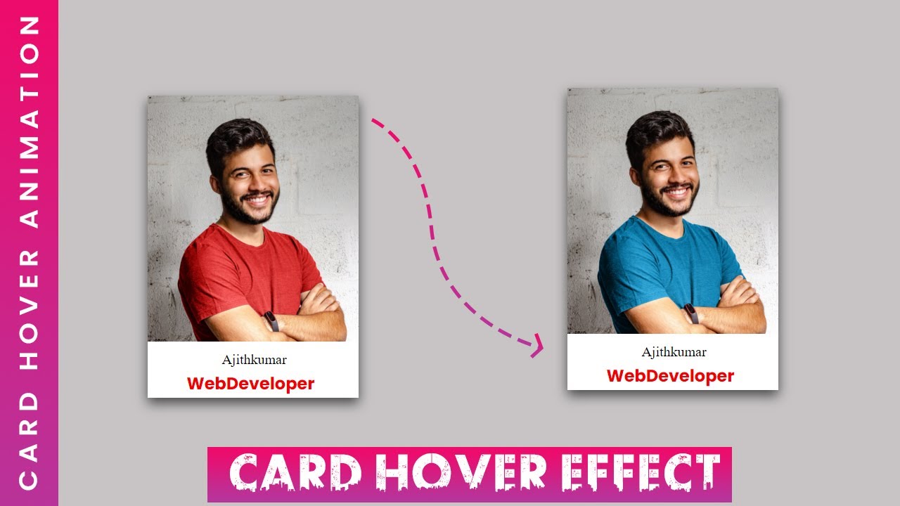 Card Animation Html &Css | card css hover effects | html css profile ...