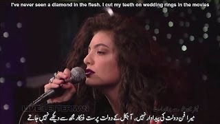 Lorde Royals Live on Letterman Lyrics with Urdu Subtitles