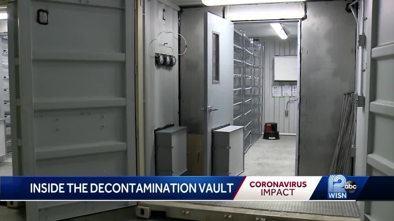 Go inside decontamination vaults where N95 masks can be decontaminated ...