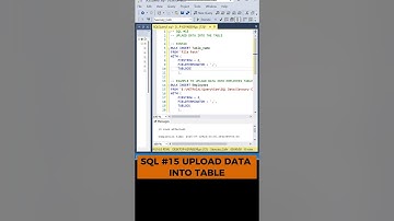 Upload Data into SQL Table using BULK INSERT  #SQLTips 📊 #DataUpload 🚀 #TechShorts ⚙️ #LearnSQL