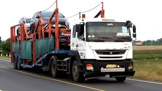 Full Car Carrier Trucks & Motorcyle Carrier Trailer Truck Semi Trailer Truck Fuso Fz Hino Isuzu